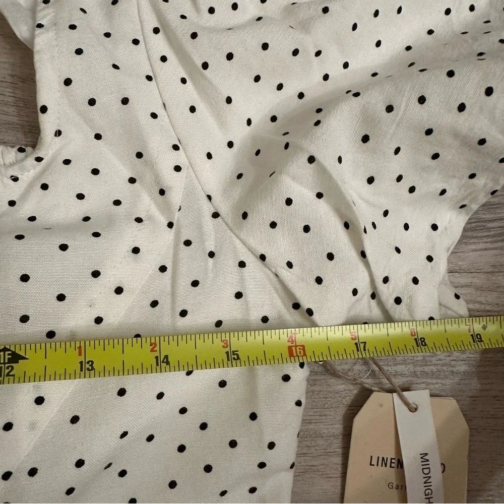 NWT Midnight Sky White Polka Dot Women's Top size Large - Picture 5 of 8